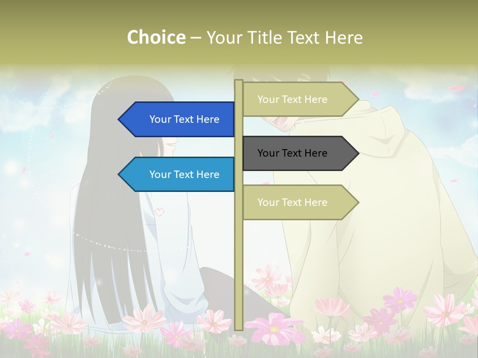 A Couple Of People Standing Next To Each Other PowerPoint Template