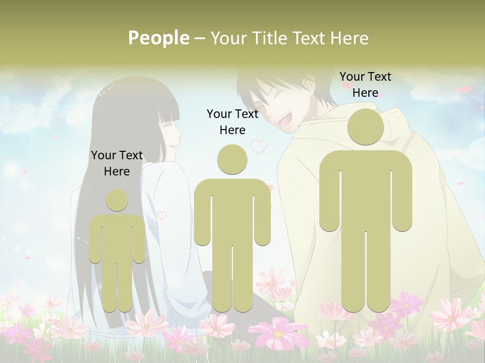 A Couple Of People Standing Next To Each Other PowerPoint Template