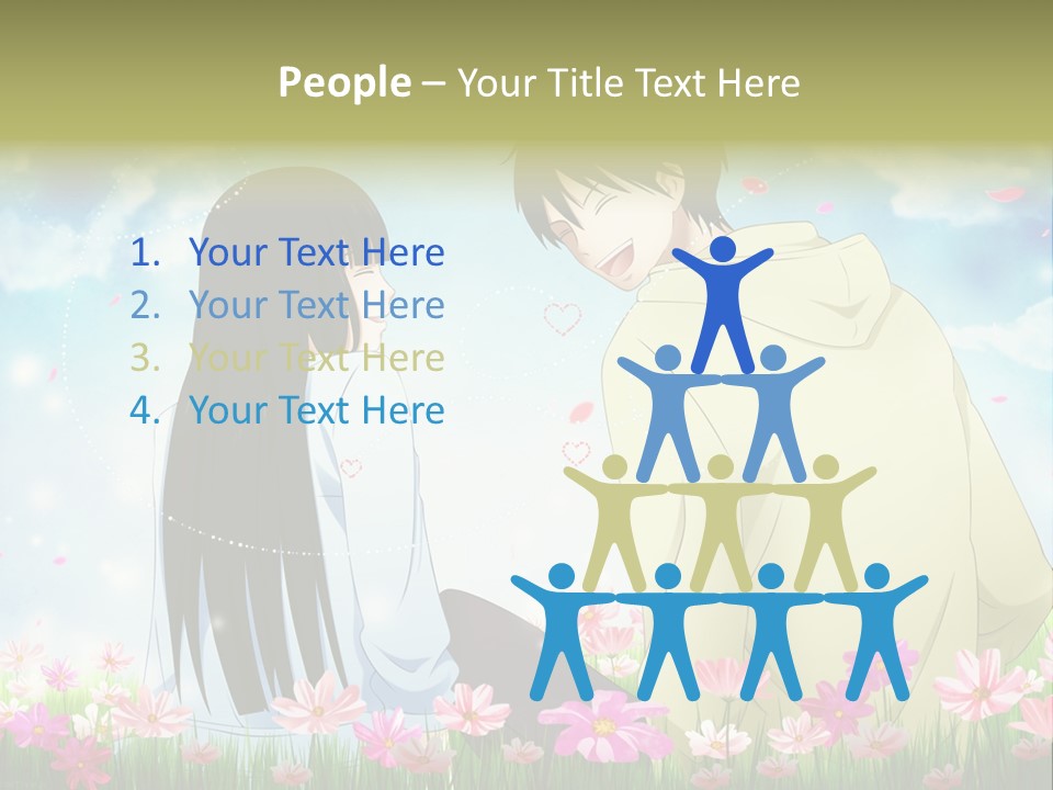 A Couple Of People Standing Next To Each Other PowerPoint Template