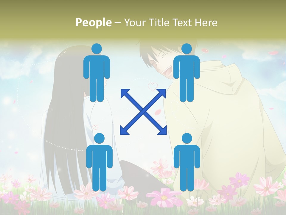 A Couple Of People Standing Next To Each Other PowerPoint Template