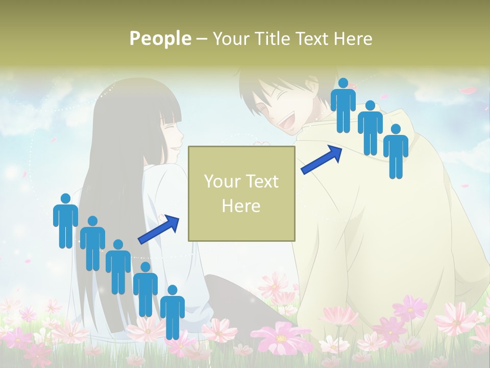 A Couple Of People Standing Next To Each Other PowerPoint Template