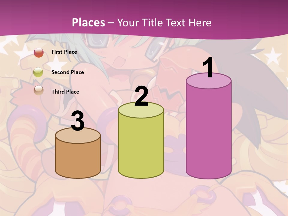 A Cartoon Character Holding A Stuffed Animal On A Purple Background PowerPoint Template