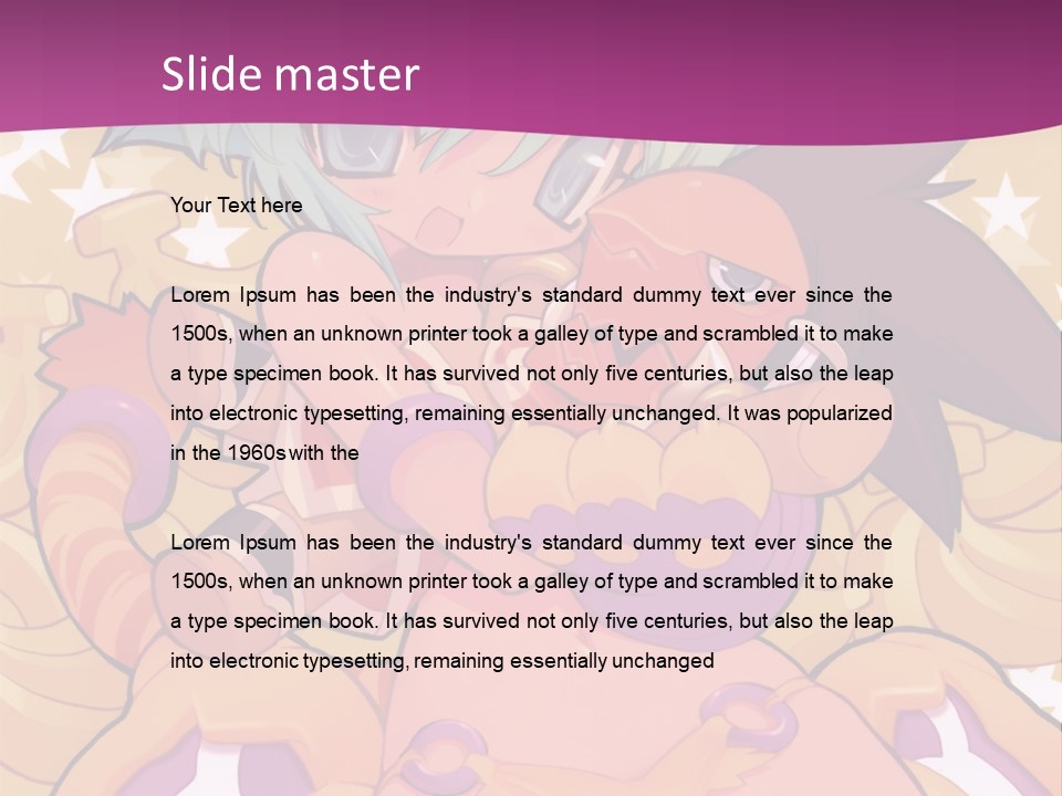 A Cartoon Character Holding A Stuffed Animal On A Purple Background PowerPoint Template