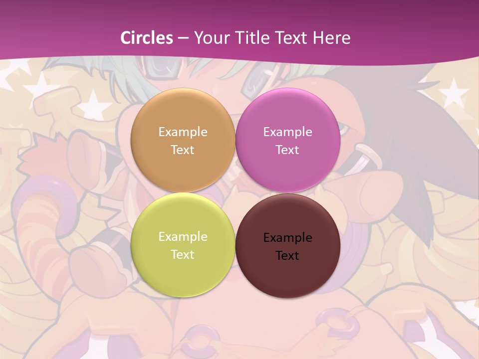 A Cartoon Character Holding A Stuffed Animal On A Purple Background PowerPoint Template