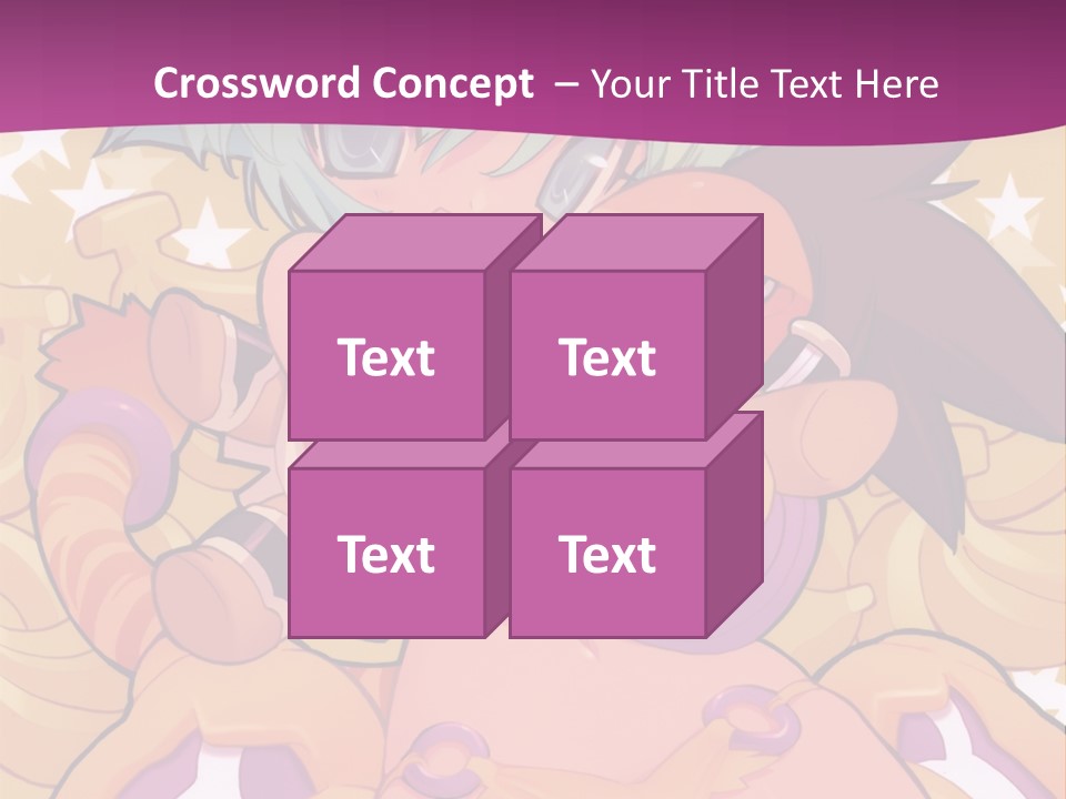 A Cartoon Character Holding A Stuffed Animal On A Purple Background PowerPoint Template