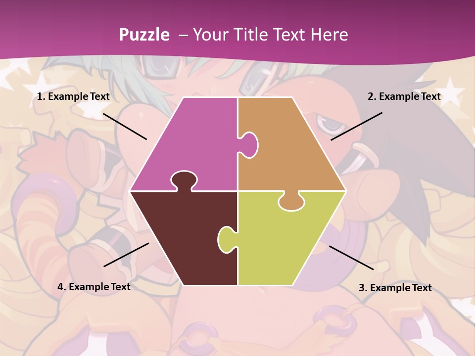 A Cartoon Character Holding A Stuffed Animal On A Purple Background PowerPoint Template