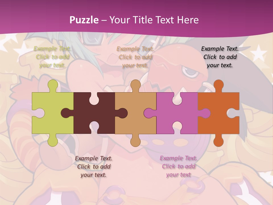 A Cartoon Character Holding A Stuffed Animal On A Purple Background PowerPoint Template