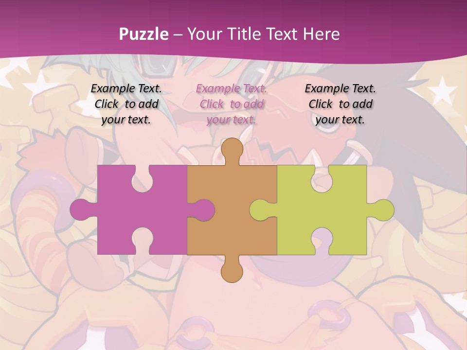 A Cartoon Character Holding A Stuffed Animal On A Purple Background PowerPoint Template