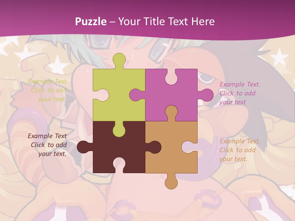 A Cartoon Character Holding A Stuffed Animal On A Purple Background PowerPoint Template