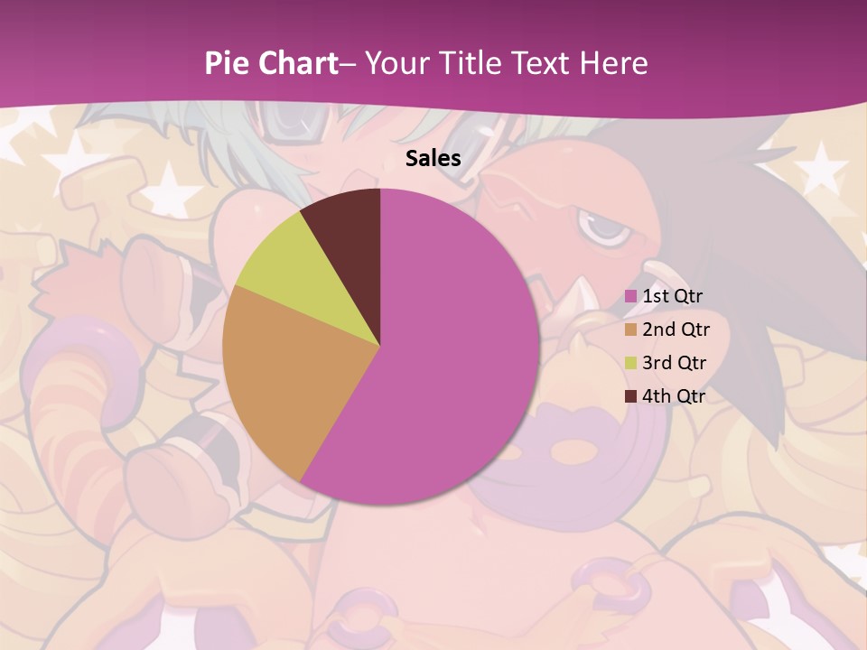 A Cartoon Character Holding A Stuffed Animal On A Purple Background PowerPoint Template