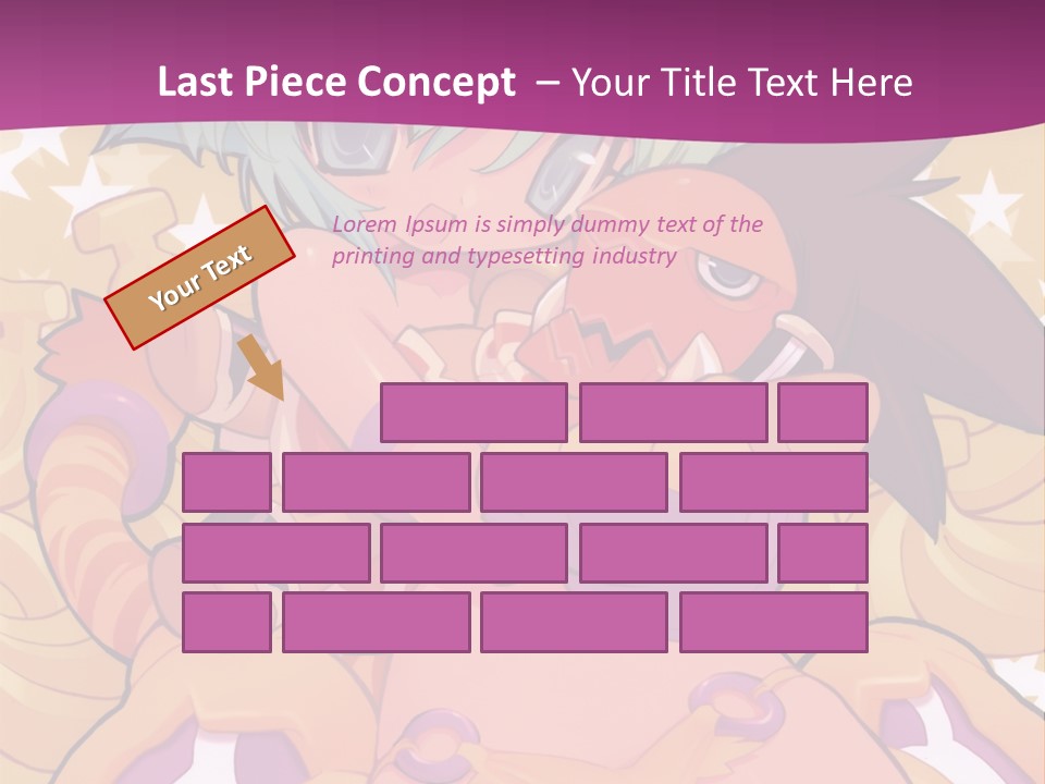 A Cartoon Character Holding A Stuffed Animal On A Purple Background PowerPoint Template