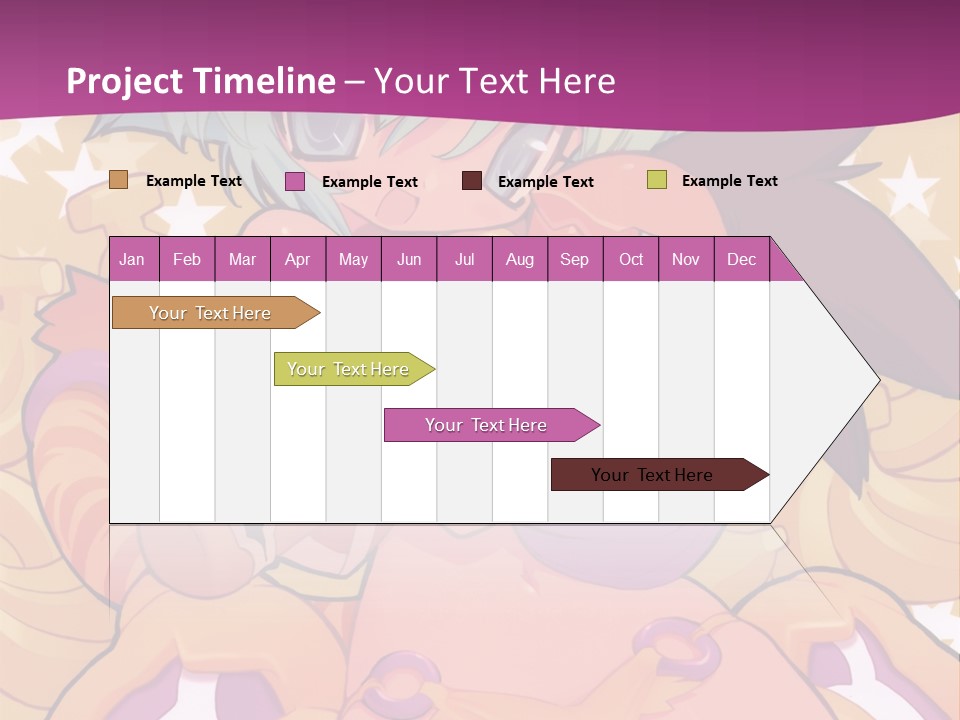 A Cartoon Character Holding A Stuffed Animal On A Purple Background PowerPoint Template