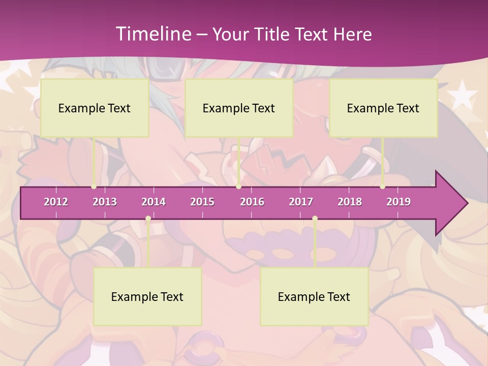 A Cartoon Character Holding A Stuffed Animal On A Purple Background PowerPoint Template