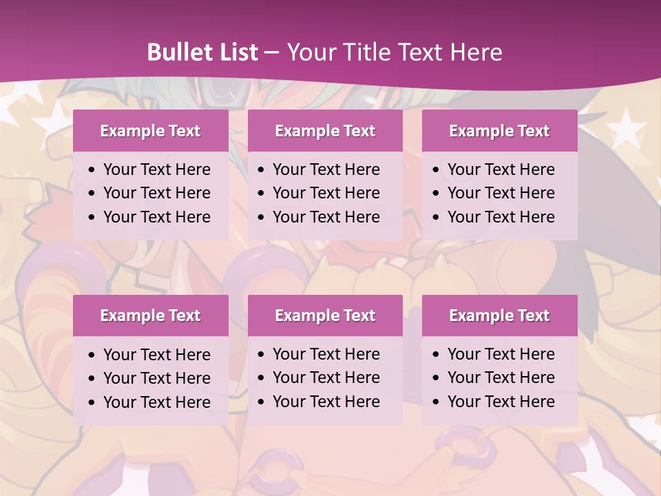 A Cartoon Character Holding A Stuffed Animal On A Purple Background PowerPoint Template