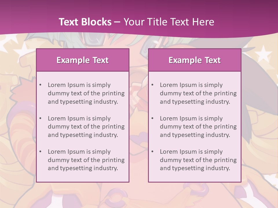 A Cartoon Character Holding A Stuffed Animal On A Purple Background PowerPoint Template