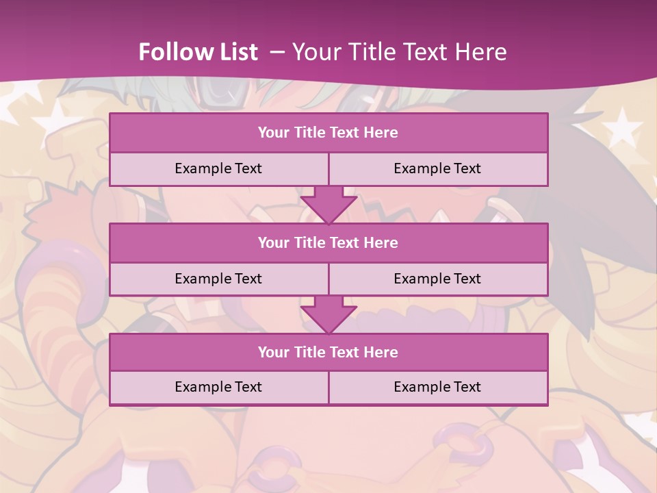 A Cartoon Character Holding A Stuffed Animal On A Purple Background PowerPoint Template