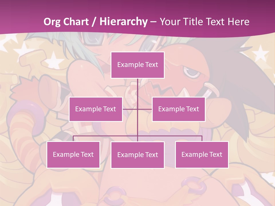 A Cartoon Character Holding A Stuffed Animal On A Purple Background PowerPoint Template