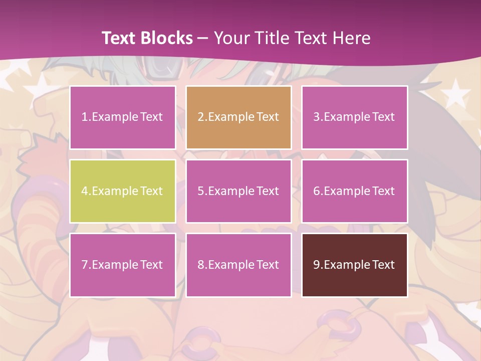 A Cartoon Character Holding A Stuffed Animal On A Purple Background PowerPoint Template