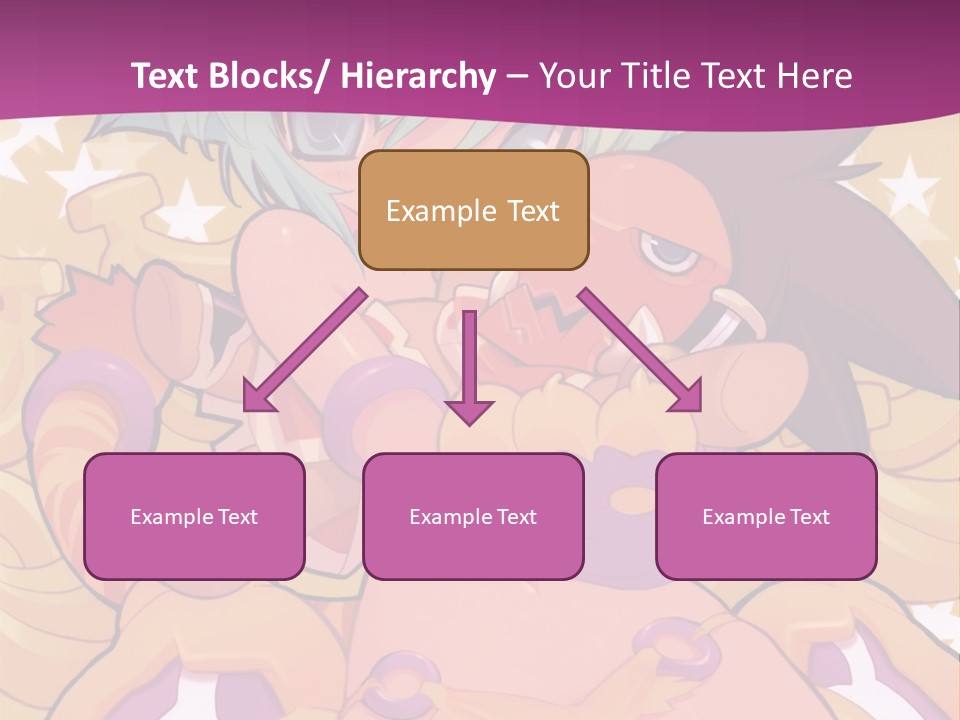 A Cartoon Character Holding A Stuffed Animal On A Purple Background PowerPoint Template