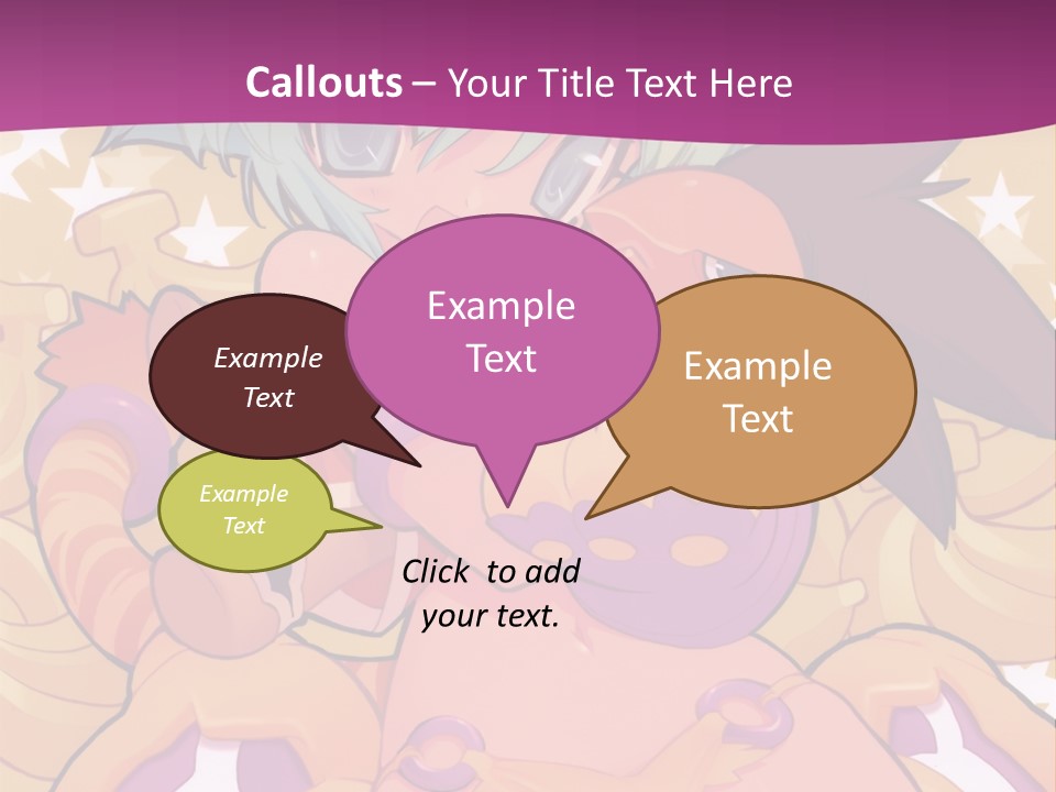 A Cartoon Character Holding A Stuffed Animal On A Purple Background PowerPoint Template