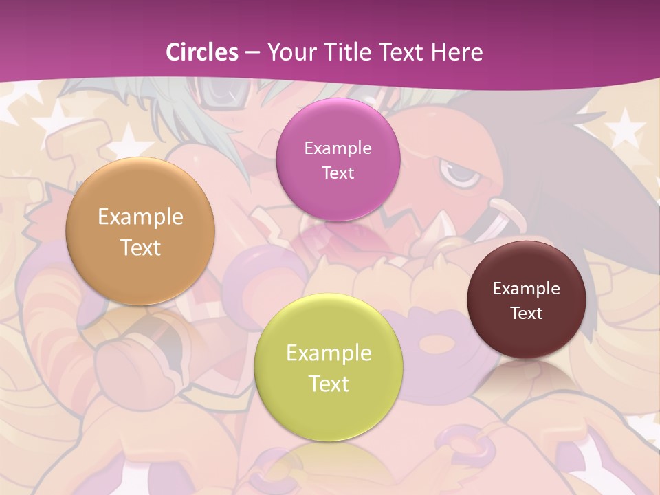 A Cartoon Character Holding A Stuffed Animal On A Purple Background PowerPoint Template