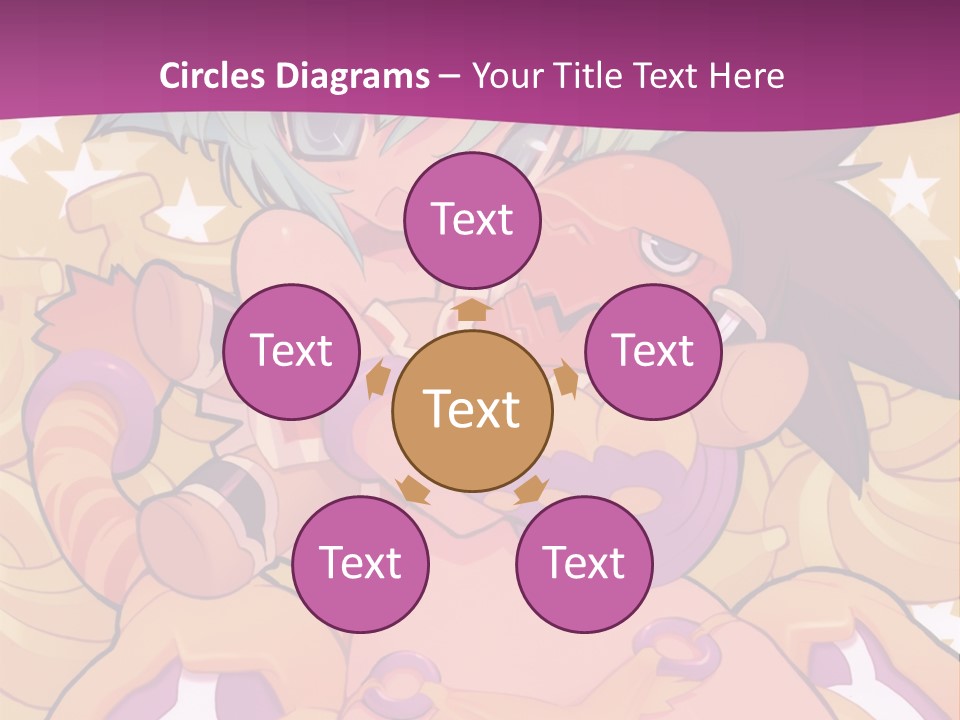 A Cartoon Character Holding A Stuffed Animal On A Purple Background PowerPoint Template