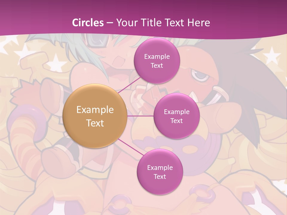 A Cartoon Character Holding A Stuffed Animal On A Purple Background PowerPoint Template