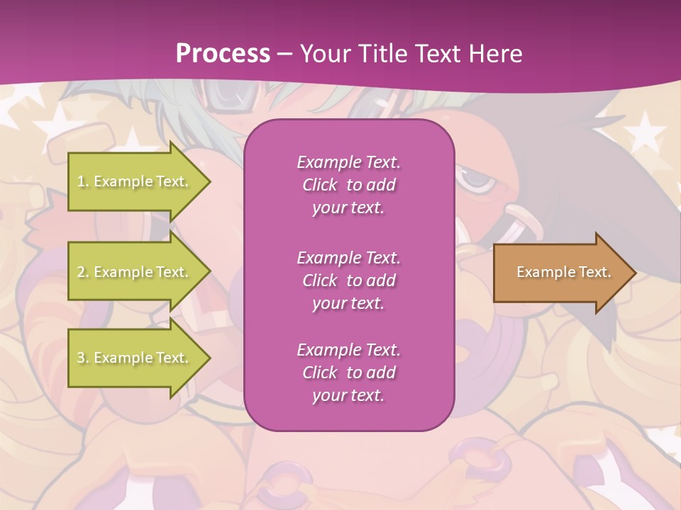 A Cartoon Character Holding A Stuffed Animal On A Purple Background PowerPoint Template