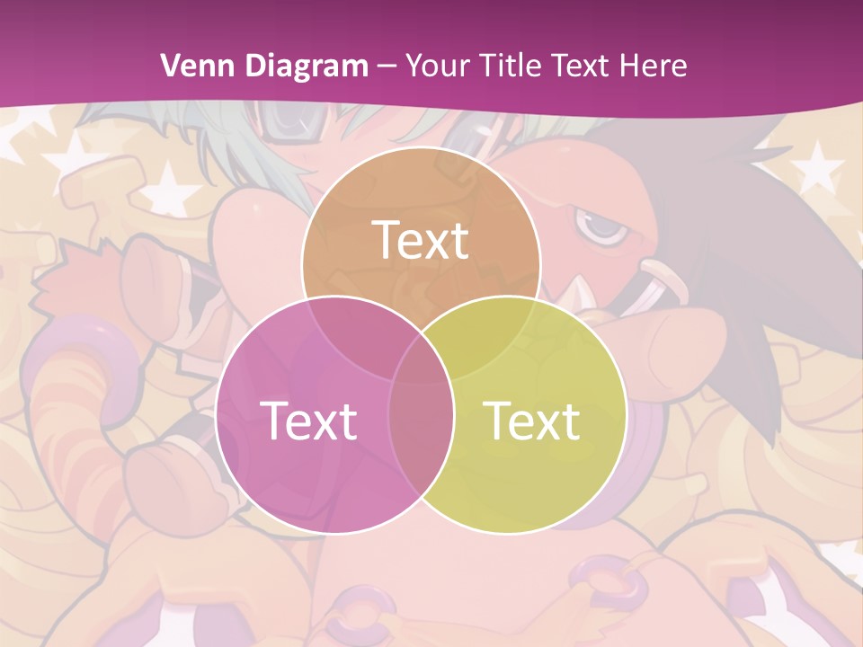 A Cartoon Character Holding A Stuffed Animal On A Purple Background PowerPoint Template