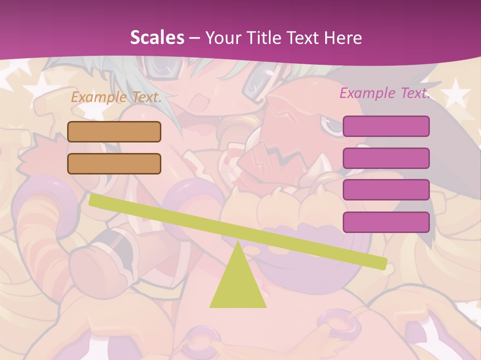 A Cartoon Character Holding A Stuffed Animal On A Purple Background PowerPoint Template