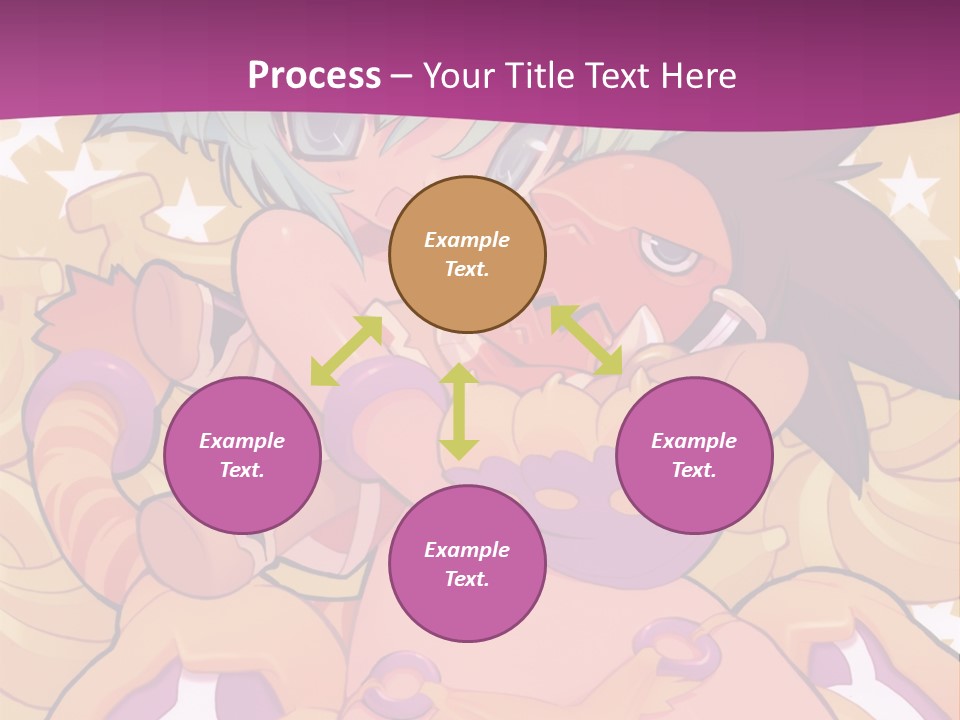 A Cartoon Character Holding A Stuffed Animal On A Purple Background PowerPoint Template