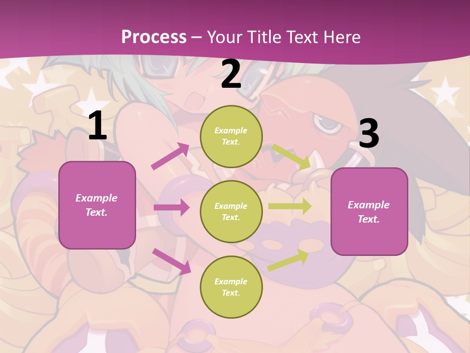 A Cartoon Character Holding A Stuffed Animal On A Purple Background PowerPoint Template