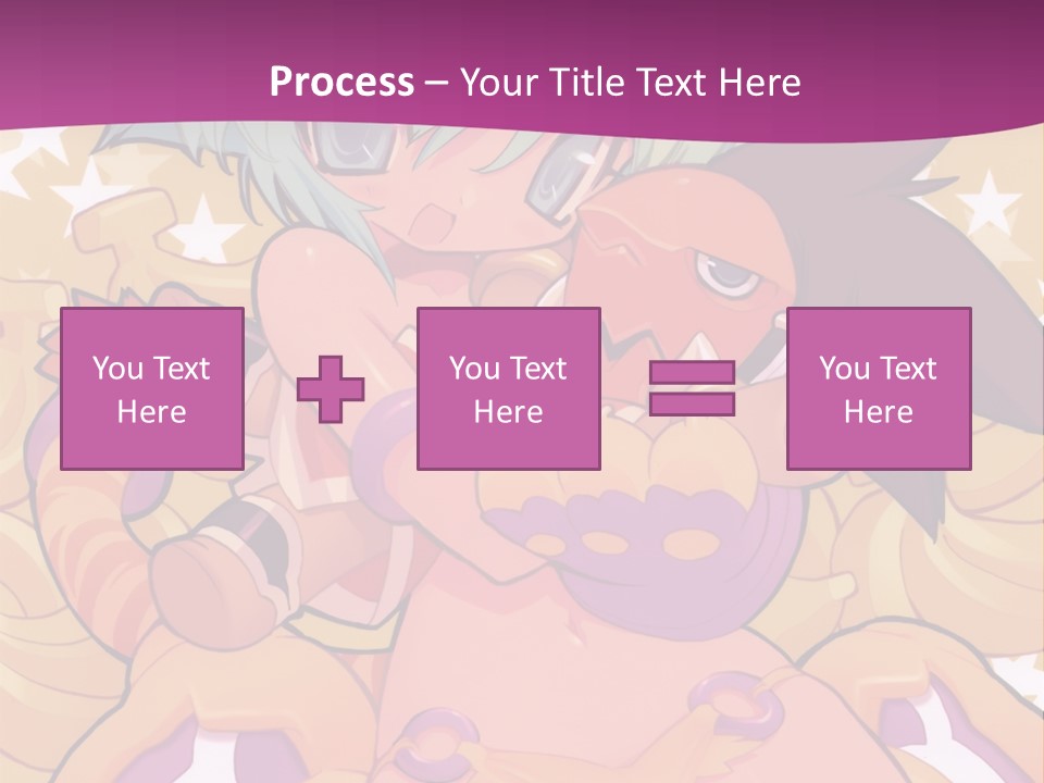 A Cartoon Character Holding A Stuffed Animal On A Purple Background PowerPoint Template