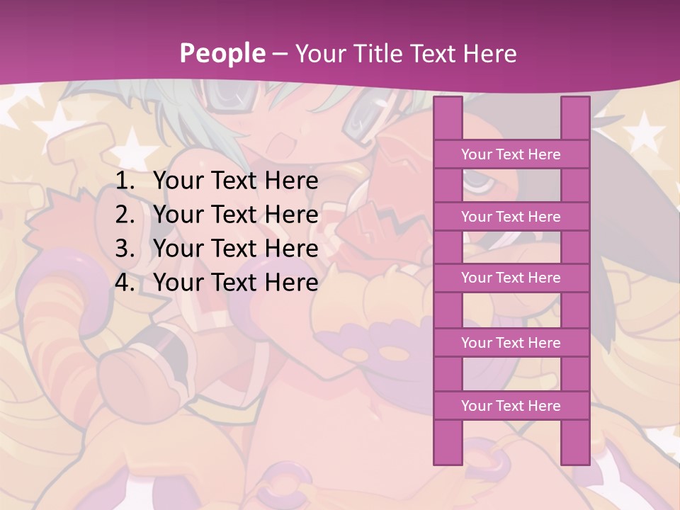 A Cartoon Character Holding A Stuffed Animal On A Purple Background PowerPoint Template