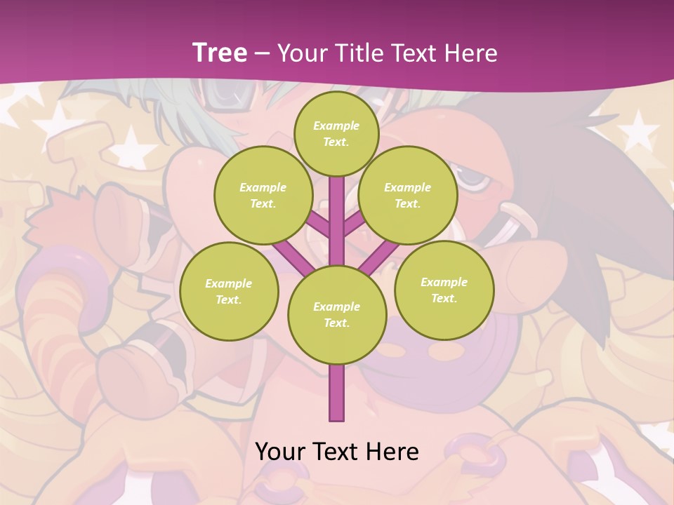 A Cartoon Character Holding A Stuffed Animal On A Purple Background PowerPoint Template