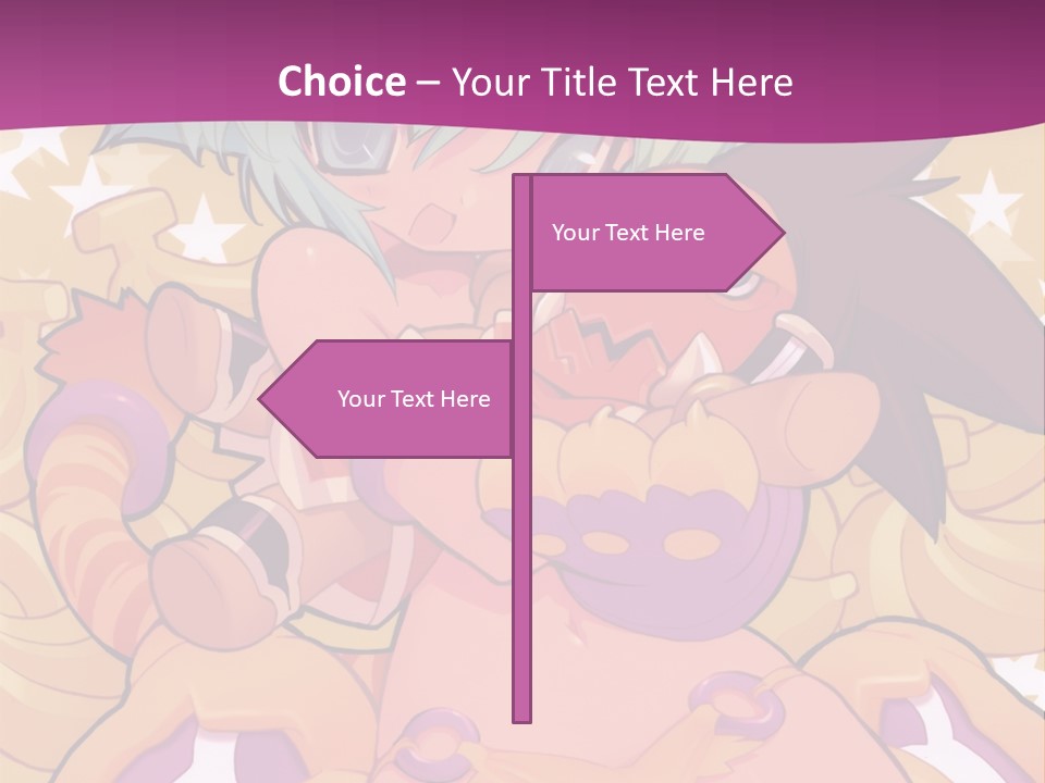 A Cartoon Character Holding A Stuffed Animal On A Purple Background PowerPoint Template