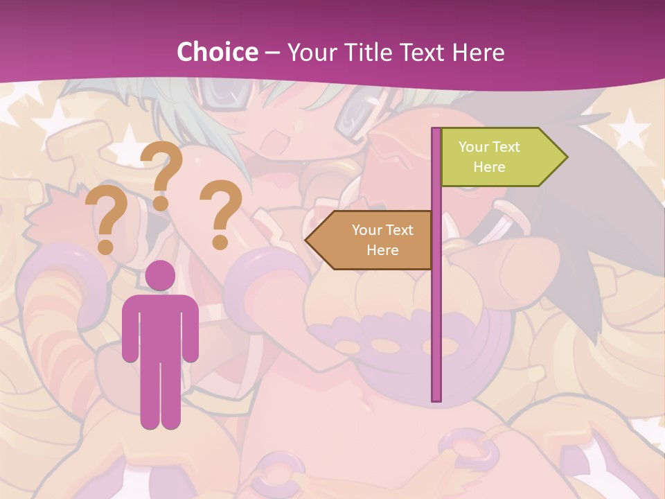 A Cartoon Character Holding A Stuffed Animal On A Purple Background PowerPoint Template