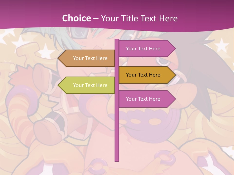 A Cartoon Character Holding A Stuffed Animal On A Purple Background PowerPoint Template