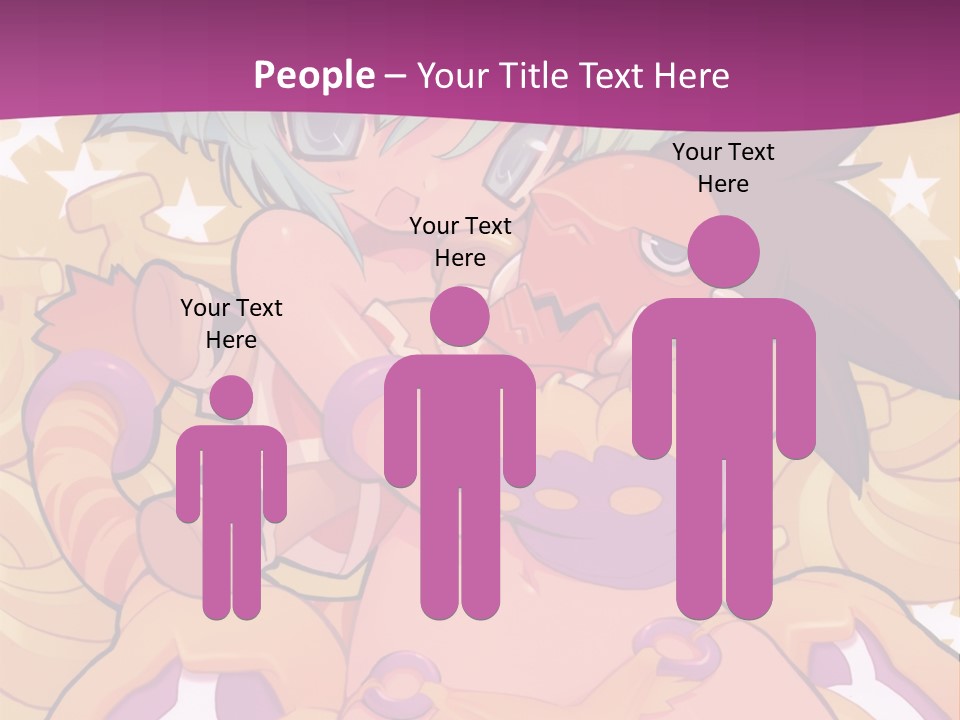 A Cartoon Character Holding A Stuffed Animal On A Purple Background PowerPoint Template