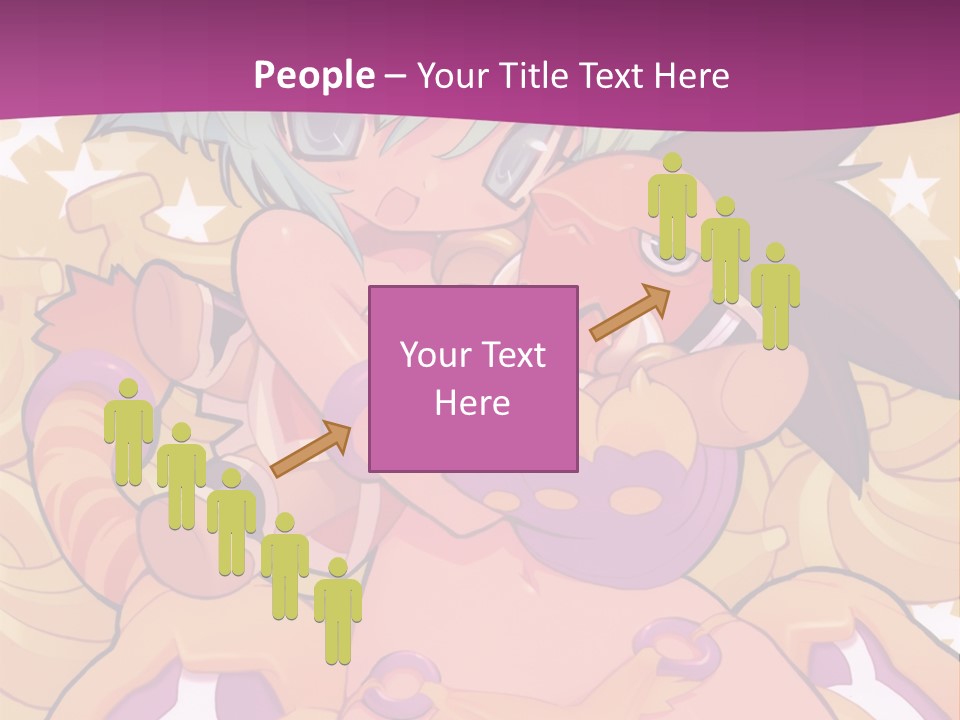 A Cartoon Character Holding A Stuffed Animal On A Purple Background PowerPoint Template