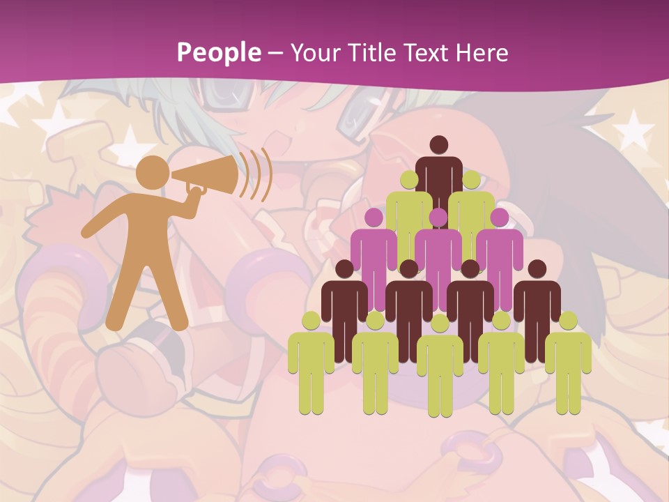 A Cartoon Character Holding A Stuffed Animal On A Purple Background PowerPoint Template