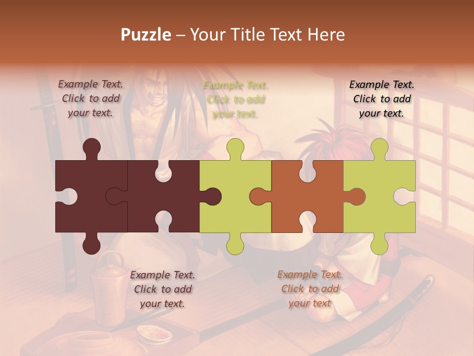 A Man And A Woman Sitting On A Floor Next To Each Other PowerPoint Template