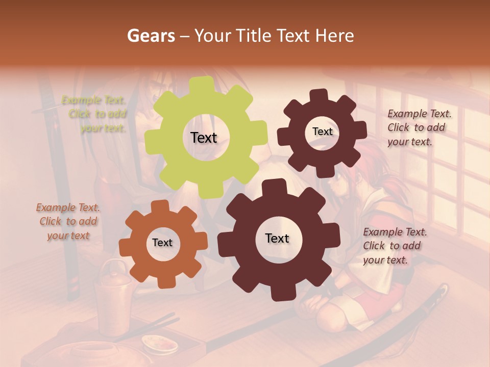 A Man And A Woman Sitting On A Floor Next To Each Other PowerPoint Template