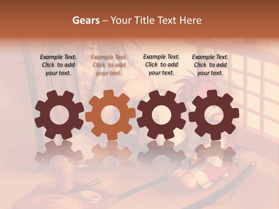 A Man And A Woman Sitting On A Floor Next To Each Other PowerPoint Template