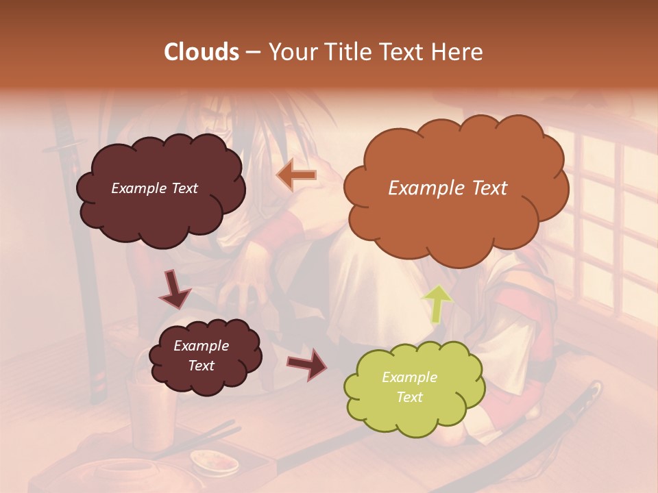 A Man And A Woman Sitting On A Floor Next To Each Other PowerPoint Template