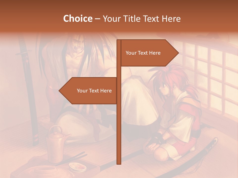 A Man And A Woman Sitting On A Floor Next To Each Other PowerPoint Template