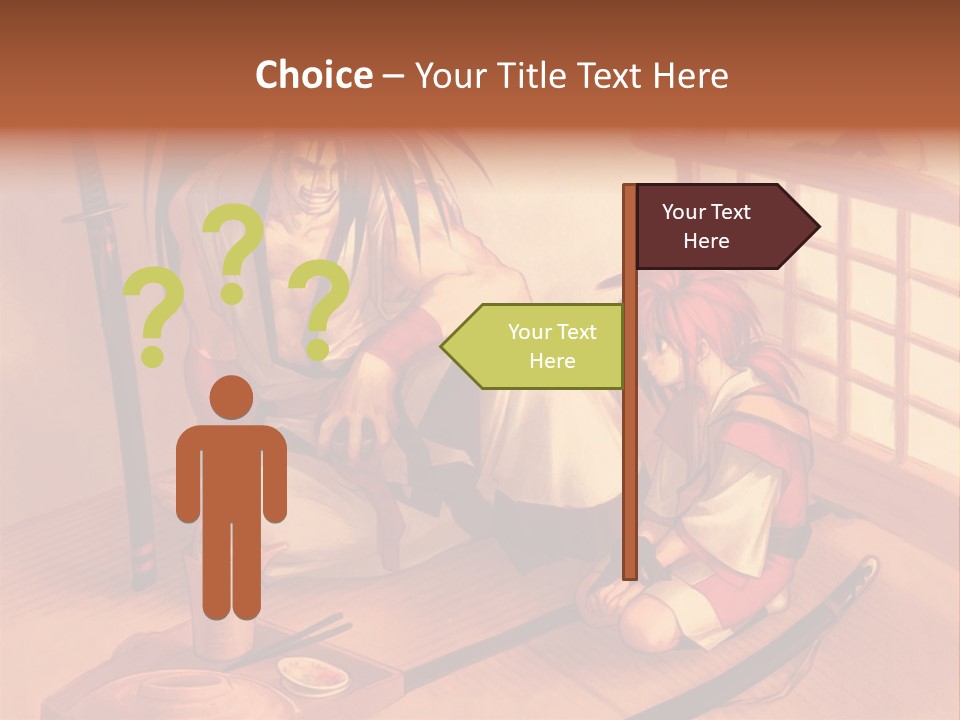 A Man And A Woman Sitting On A Floor Next To Each Other PowerPoint Template