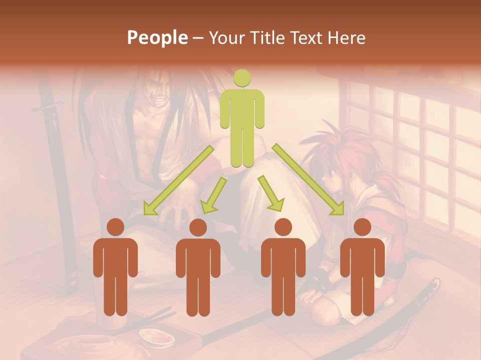 A Man And A Woman Sitting On A Floor Next To Each Other PowerPoint Template