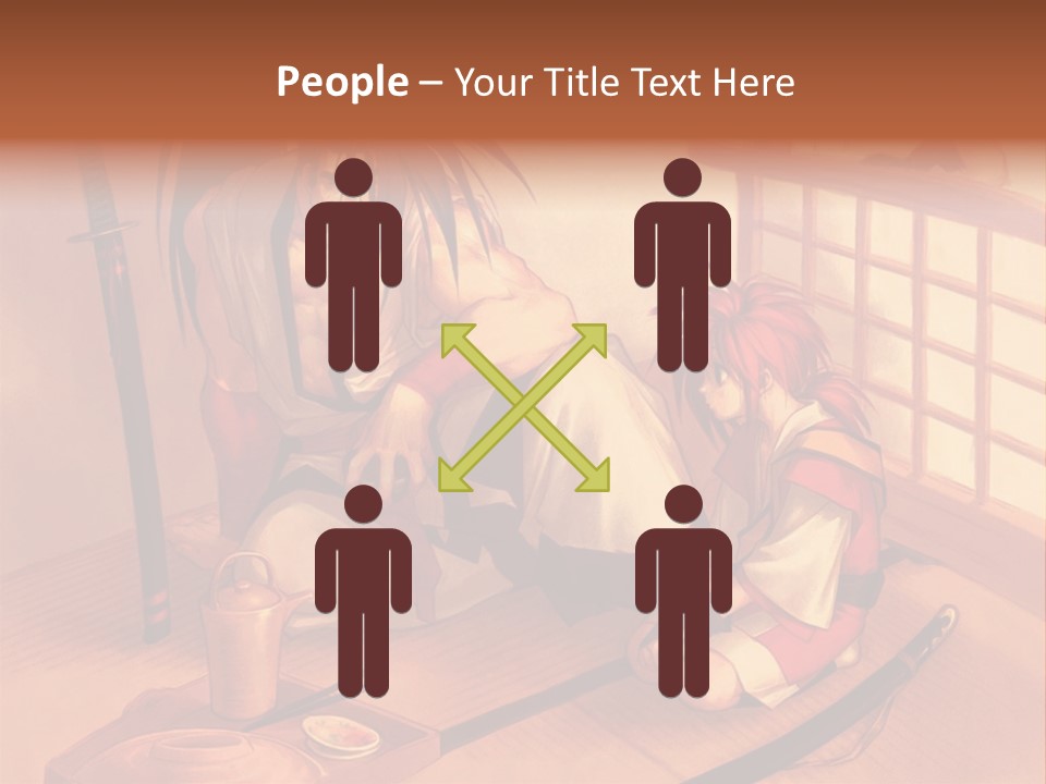 A Man And A Woman Sitting On A Floor Next To Each Other PowerPoint Template