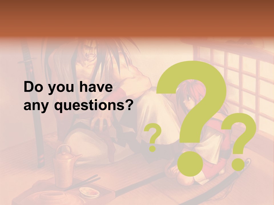 A Man And A Woman Sitting On A Floor Next To Each Other PowerPoint Template